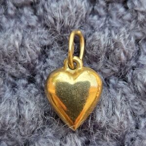 Gold Tone Heart Pendant